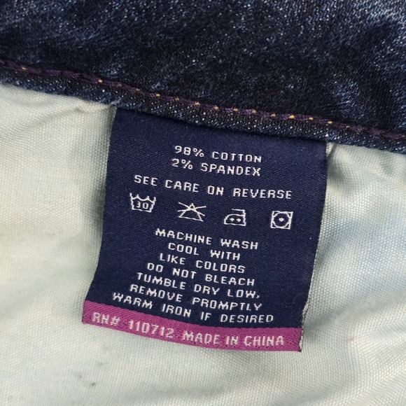 Vigoss‎ The Chelsea Slim Boot Size 16 Length 33 Dark Wash Distressed Jeans - Picture 10 of 11